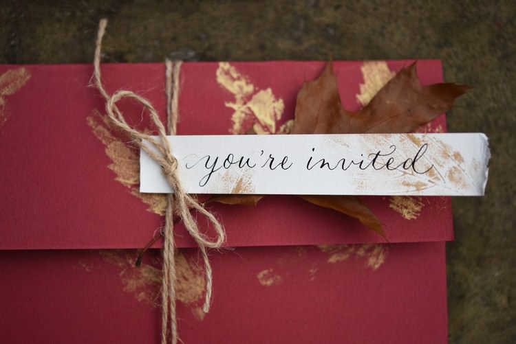 Invitation Leaves Rich Autumn Park Wedding Ideas http://www.evatarnok.com/