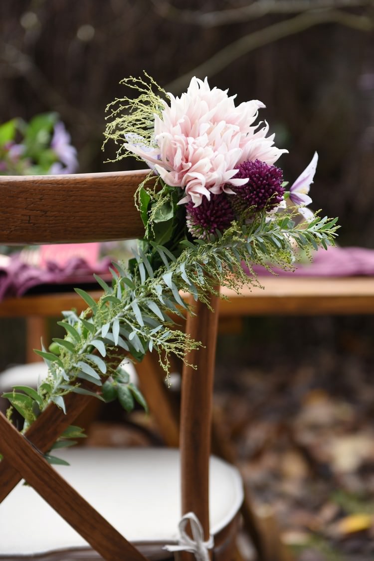 Chair Flowers Rich Autumn Park Wedding Ideas http://www.evatarnok.com/