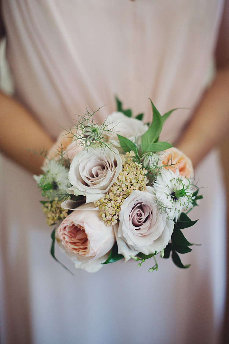 Bouquet Bridesmaid Flowers White Lilac Rose Natural Peach Garden Wedding http://www.juliaandyou.co.uk/