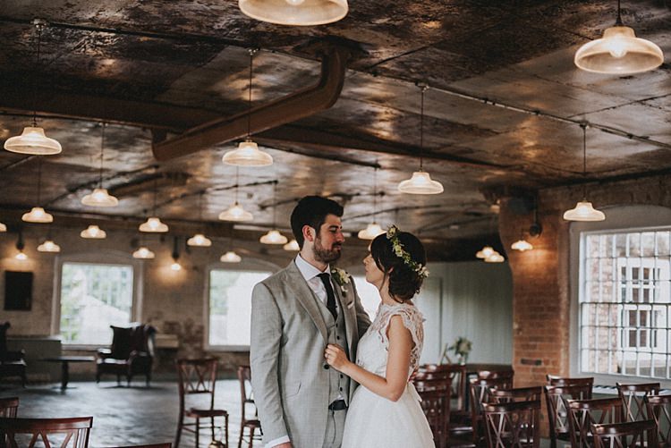 Industrial Cool Mill Greenery Wedding http://www.beckyryanphotography.co.uk/