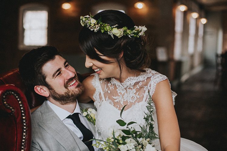 Industrial Cool Mill Greenery Wedding http://www.beckyryanphotography.co.uk/