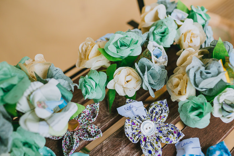 Paper Flowers Bouquets Hand Crafted Camp Woodland Wedding http://bloomweddings.co.uk/