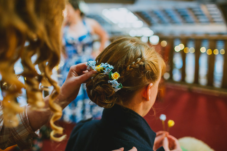 Flowers Hair Bride Bridal Plait Braid Hand Crafted Camp Woodland Wedding http://bloomweddings.co.uk/