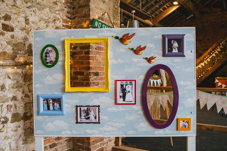 Photo Booth Wall Frame Backdrop DIY Hand Crafted Camp Woodland Wedding http://bloomweddings.co.uk/