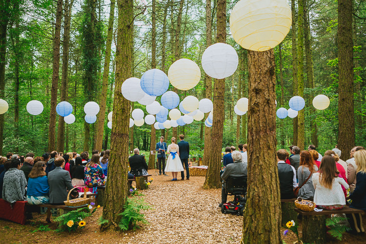 Outdoor Ceremony UK Hand Crafted Camp Woodland Wedding http://bloomweddings.co.uk/