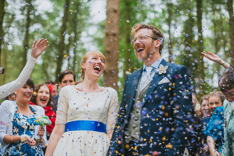 Confetti Throw Bride Groom Petal Hand Crafted Camp Woodland Wedding http://bloomweddings.co.uk/