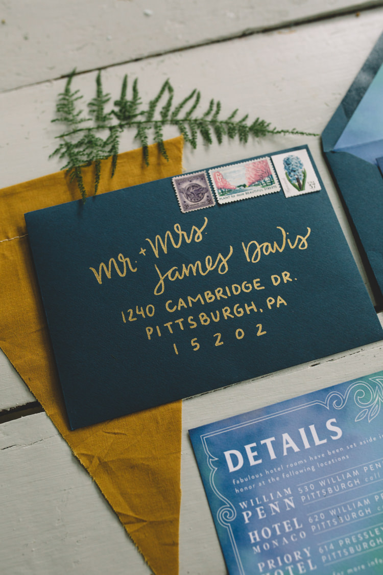 Calligraphy Envelope Stationery Invitation Boho Gypsy Vintage Circus Wedding Ideas http://www.oakwoodphotography.com/