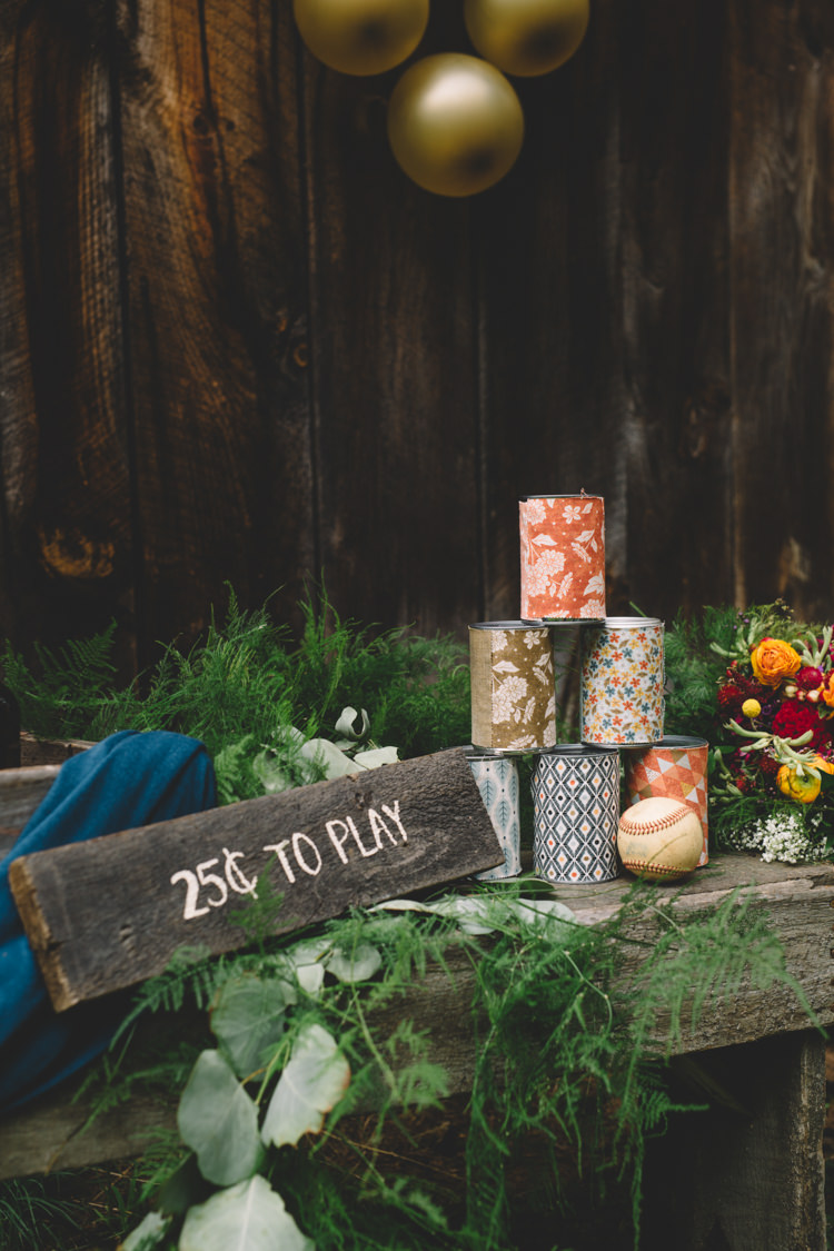 Fete Game Tin Can Boho Gypsy Vintage Circus Wedding Ideas http://www.oakwoodphotography.com/