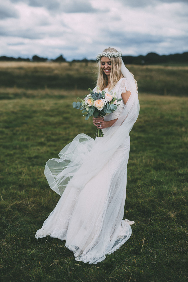 Dress Gown Bride Bridal Belle Bunty Ophelia Pretty Peach Boho Wedding http://liamsmithphotography.com/