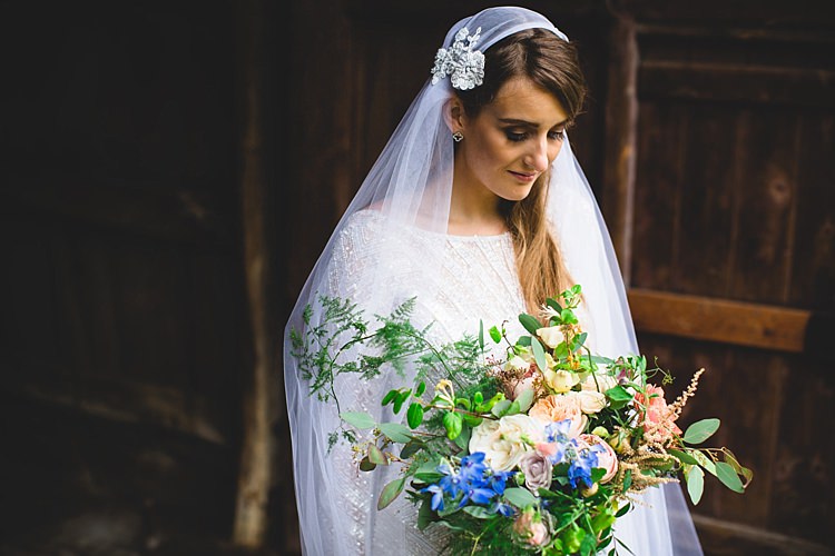 Bouquet Bride Bridal Greenery Peach Rose Flowers Eclectic Foliage Edison Lights Wedding http://www.tobiahtayo.com/