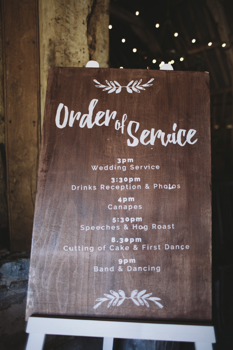 Wooden Sign Calligraphy Rustic Quintessentially English Countryside Wedding http://www.sarahmorris-photography.com/