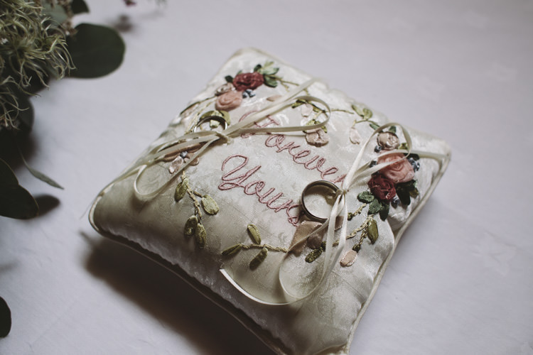 Ring Cushion Rustic Quintessentially English Countryside Wedding http://www.sarahmorris-photography.com/