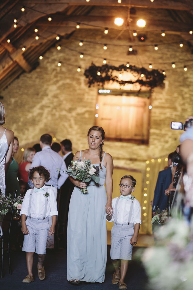 Page Boy Bow Tie Braces Rustic Quintessentially English Countryside Wedding http://www.sarahmorris-photography.com/