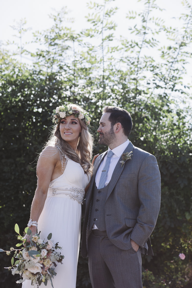 Amy Anna Campbell Dress Gown Bride Bridal Flowing Rustic Quintessentially English Countryside Wedding http://www.sarahmorris-photography.com/