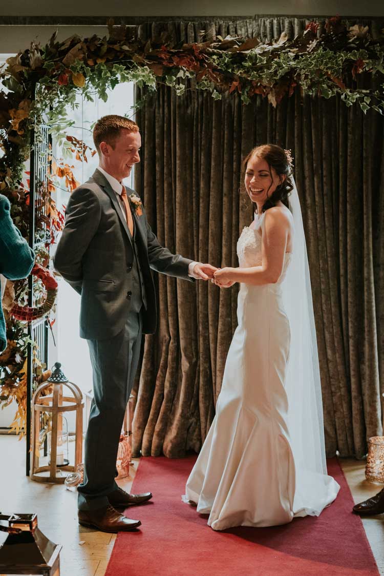 Rose Gold Autumn Barn Wedding http://www.weddingphotographyincheltenham.co.uk/
