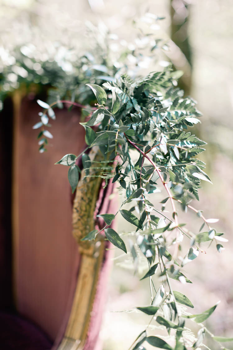 Foliage Greenery Chair Decor Dreamy Woodlanders Folk Wedding Ideas http://www.jobradbury.co.uk/