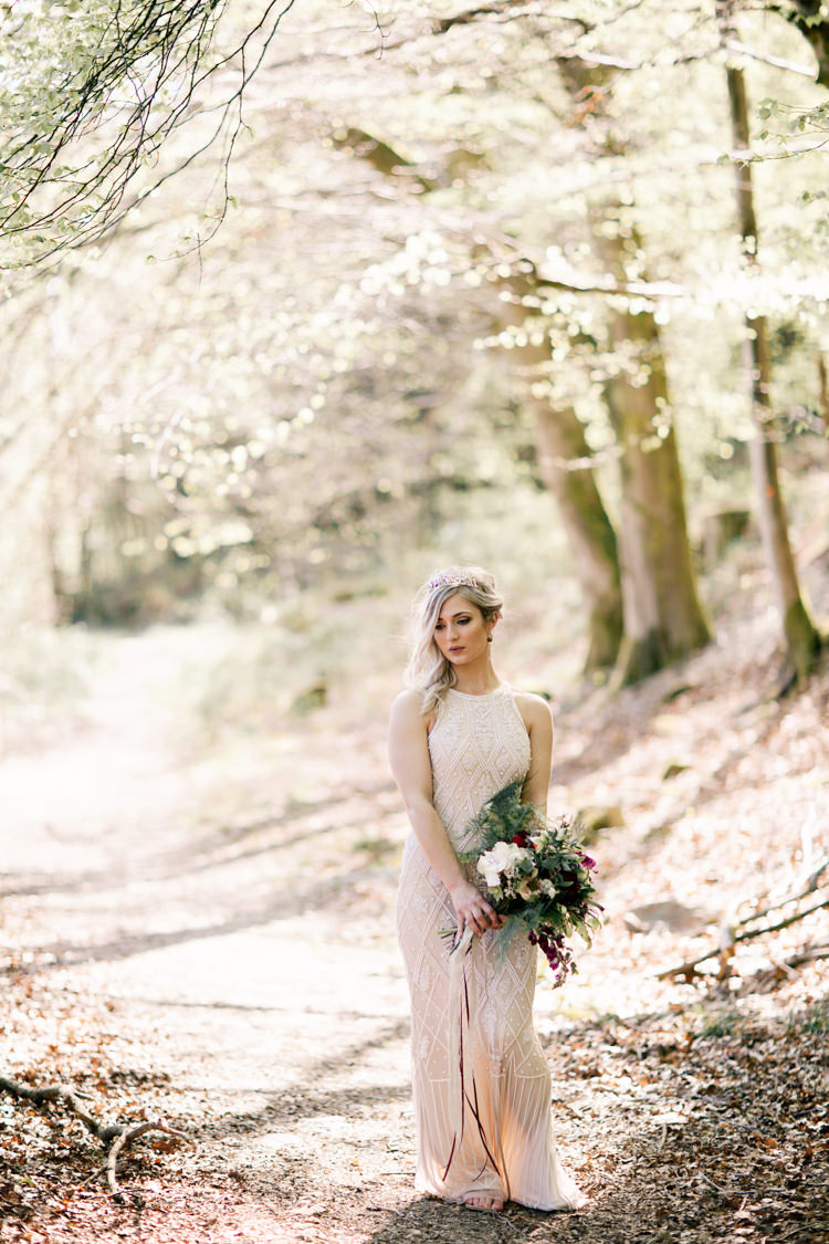 Beaded Dress Bride Bridal Dreamy Woodlanders Folk Wedding Ideas http://www.jobradbury.co.uk/