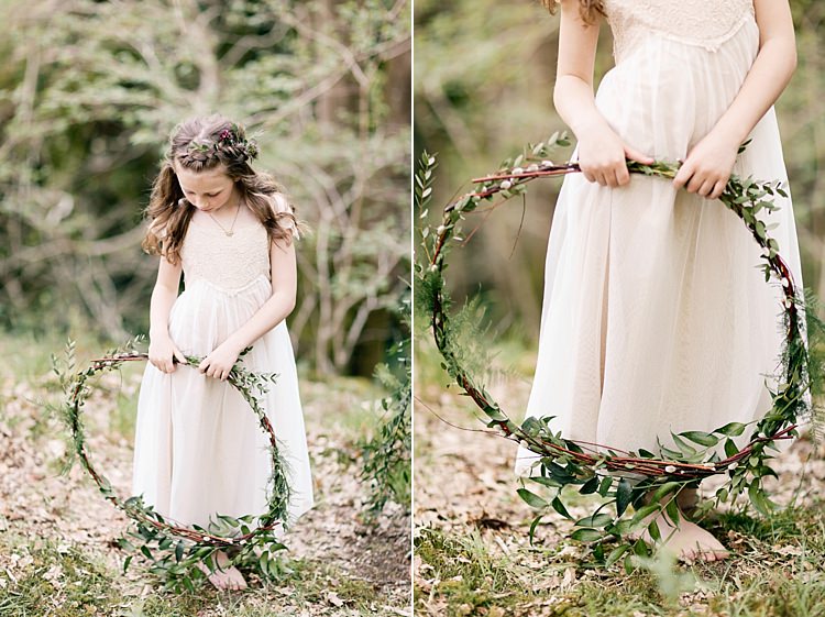 Flower Girl Hoop Wreath Dreamy Woodlanders Folk Wedding Ideas http://www.jobradbury.co.uk/