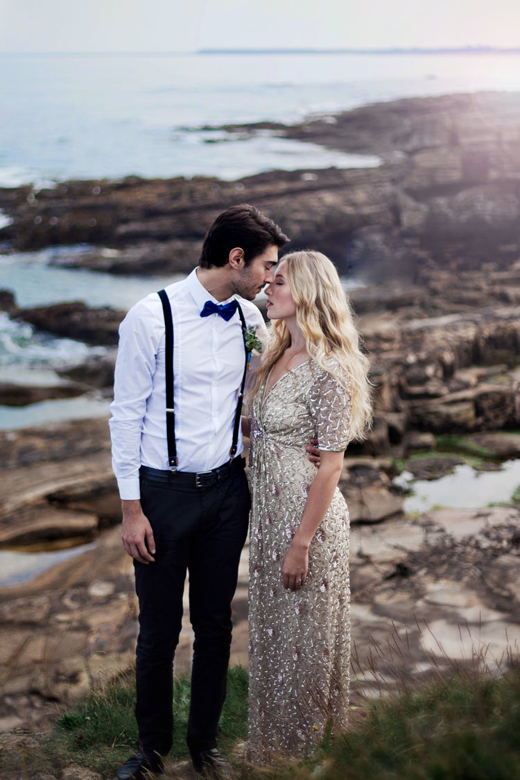 Bow Tie Braces Groom Luxe Bohemian Beach Wedding Ideas http://www.zoeemilie.co.uk/