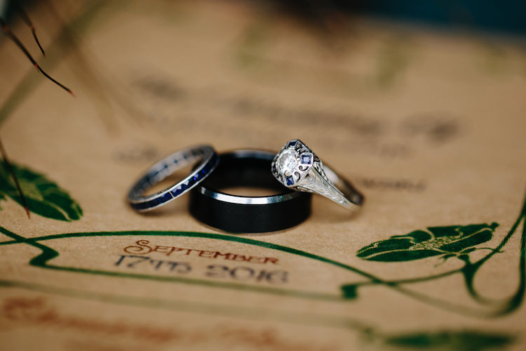 Engagement Wedding Bands Art Deco Sapphire Diamond Wedding Stationery Art Nouveau Autumn Burgundy Wedding http://www.jbonadiophoto.com/