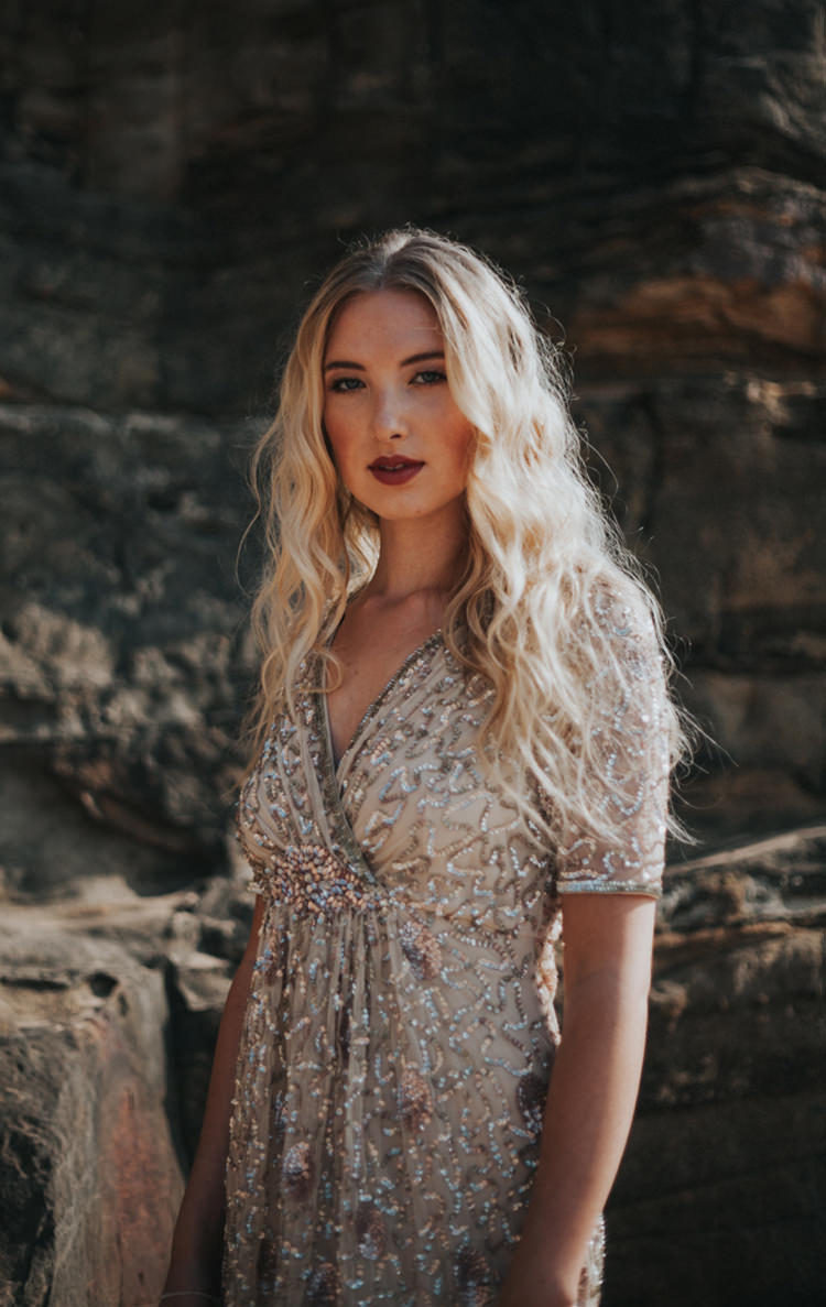 Long Hair Waves Bride Bridal Blonde Luxe Bohemian Beach Wedding Ideas http://www.zoeemilie.co.uk/