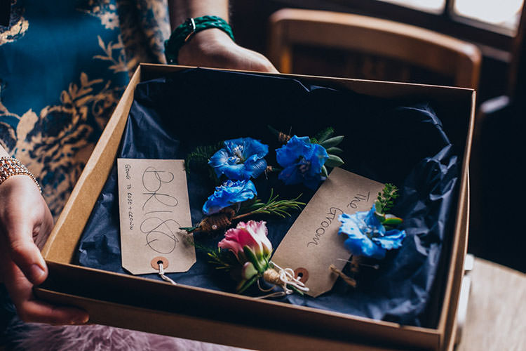 Buttonholes Minimalist City 1970s East London Pub Wedding http://www.curiousrosephotography.com/