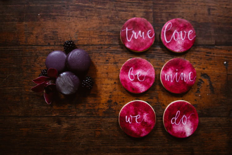 Calligraphy Cookies Dark Romantic Urban Wedding Ideas http://www.agnesblack.com/
