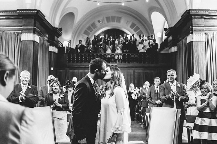Minimalist City 1970s East London Pub Wedding http://www.curiousrosephotography.com/