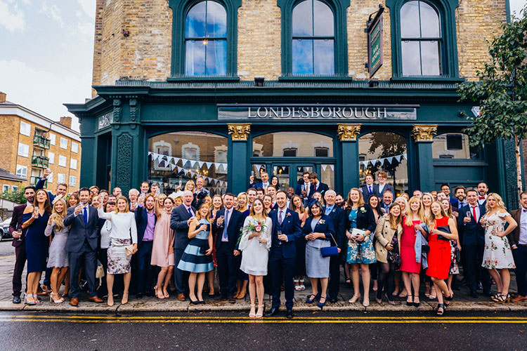 Minimalist City 1970s East London Pub Wedding http://www.curiousrosephotography.com/