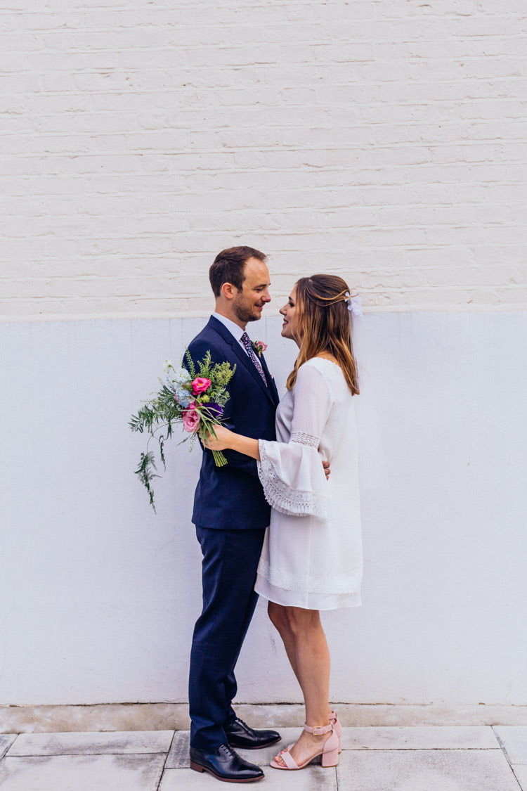 Minimalist City 1970s East London Pub Wedding http://www.curiousrosephotography.com/