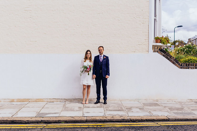 Minimalist City 1970s East London Pub Wedding http://www.curiousrosephotography.com/