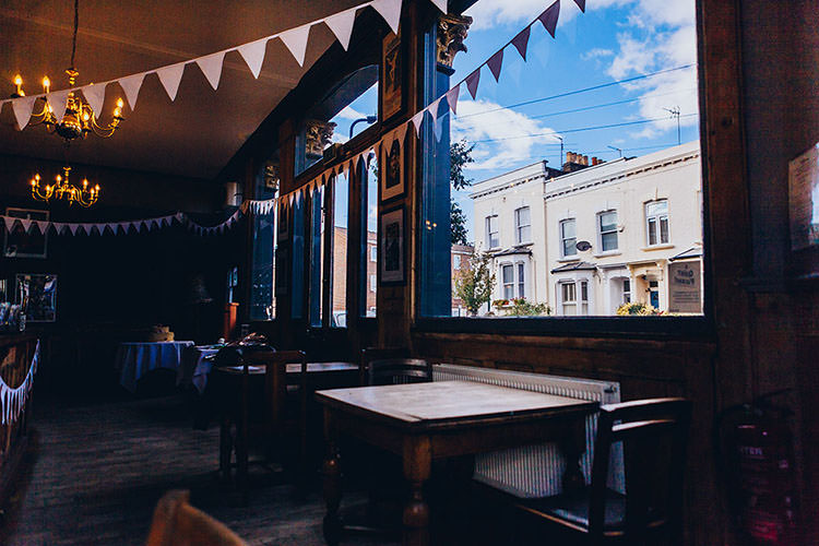 Minimalist City 1970s East London Pub Wedding http://www.curiousrosephotography.com/