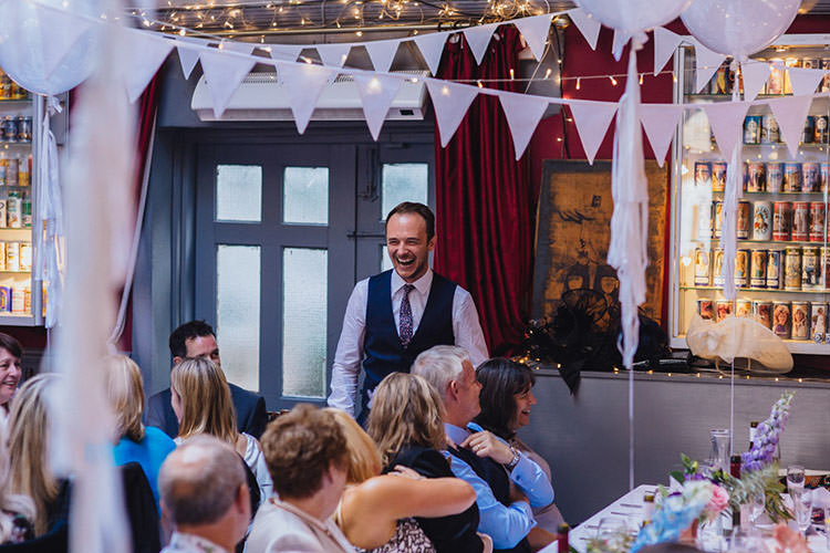 Minimalist City 1970s East London Pub Wedding http://www.curiousrosephotography.com/
