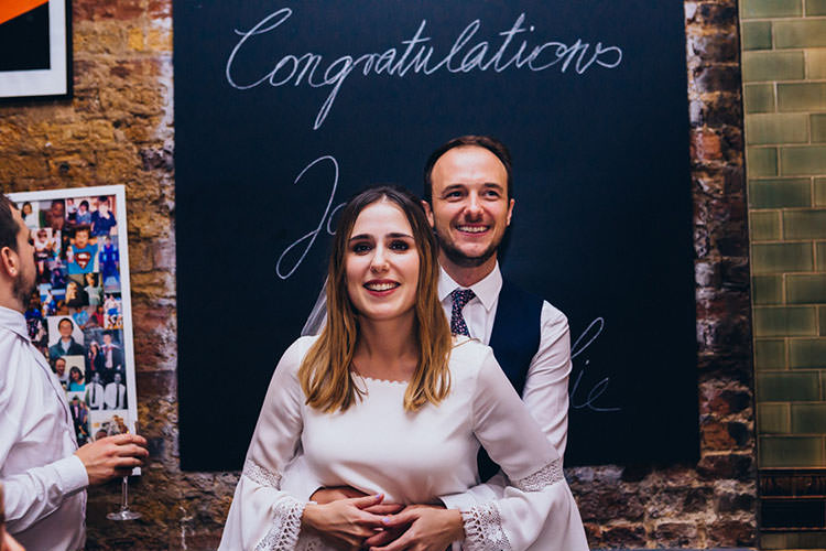 Minimalist City 1970s East London Pub Wedding http://www.curiousrosephotography.com/