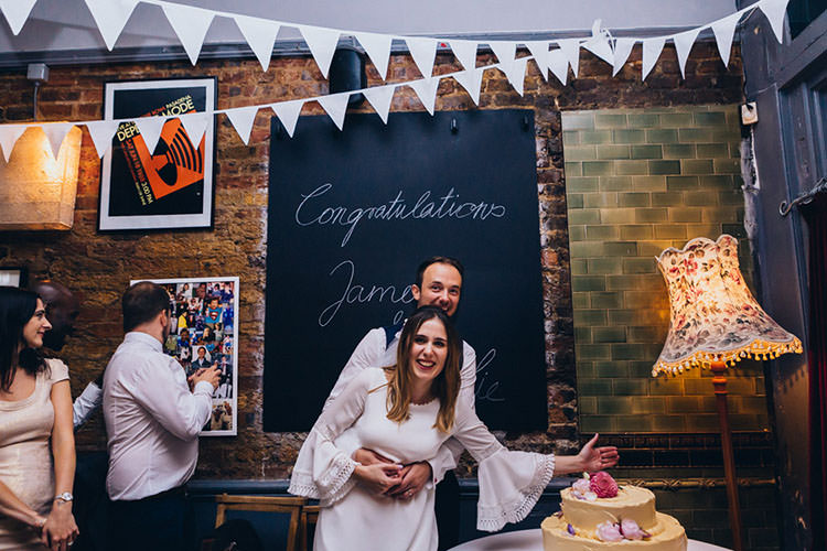 Minimalist City 1970s East London Pub Wedding http://www.curiousrosephotography.com/