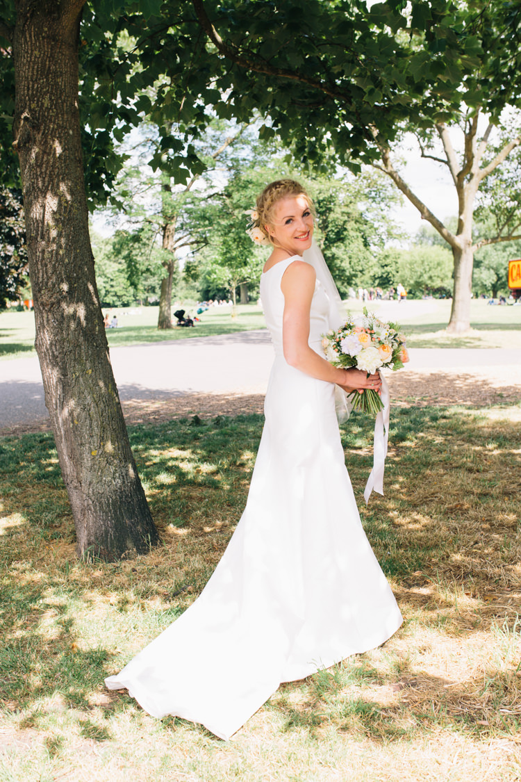 Jesus Peiro Dress Gown Bride Bridal Light Pretty Peach London City Wedding http://www.katiepalmerphotography.co.uk/