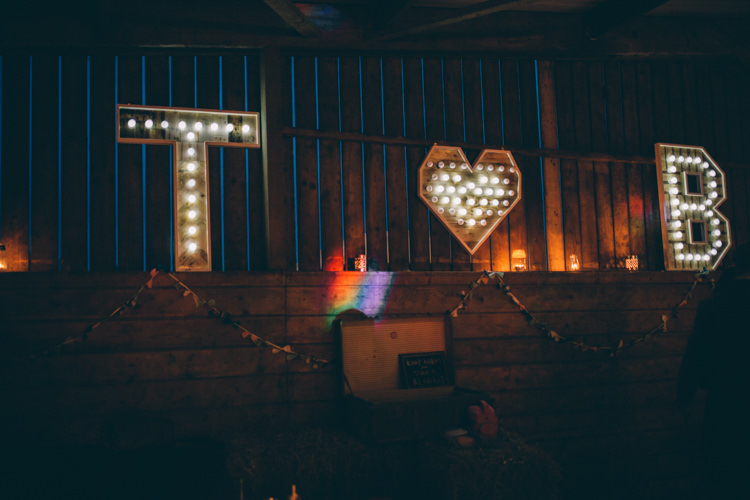 Letter Lights Crafty Country Rustic Wedding http://www.naomijanephotography.com/