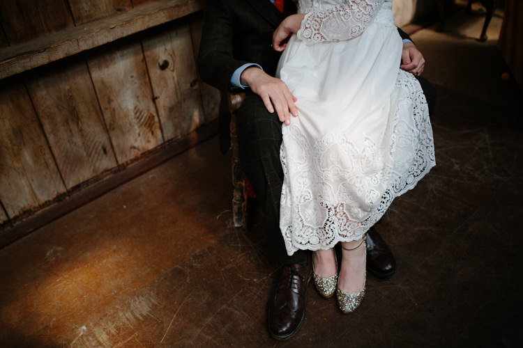 Crochet Dress Bride Bridal Gown Intimate Outdoor Scotland Wedding http://www.caroweiss.com/