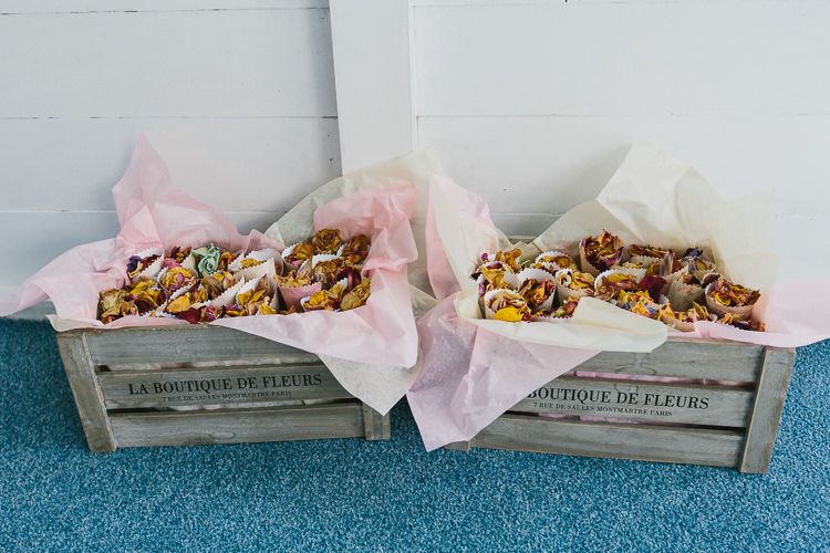 Crate Confetti Cones Petals Bohemian Outdoor Country Wedding https://www.alexapoppeweddingphotography.com/