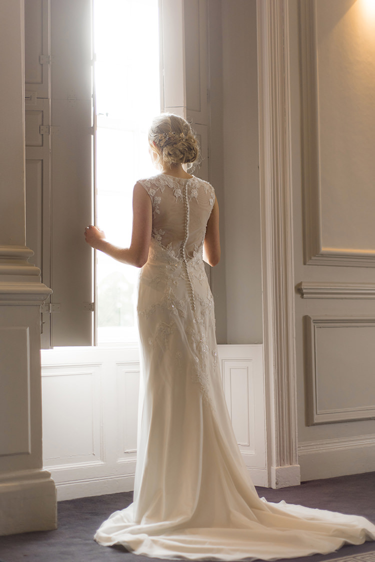 Illusion Back Dress Bride Bridal Gown Greenery Fine Art Botanical Wedding Ideas http://georginaharrisonphotography.co.uk/