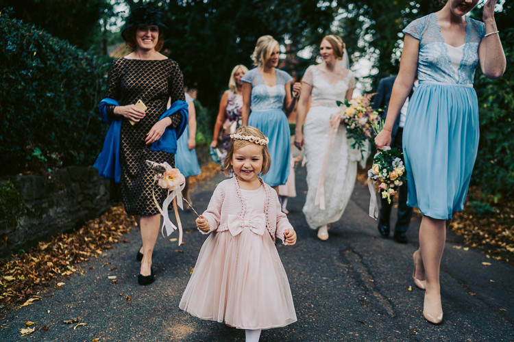 Flower Girl Bow Dress Cardigan Wand Fun Home Made Countryside Village Wedding http://willfullerphotography.com/