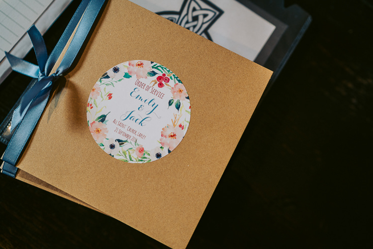 Stationery Order Service Kraft Brown Paper Floral Flower Ribbon Fun Home Made Countryside Village Wedding http://willfullerphotography.com/