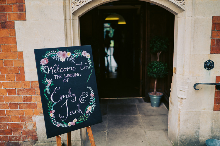 Floral Chalk Board Black Sign Welcome Fun Home Made Countryside Village Wedding http://willfullerphotography.com/