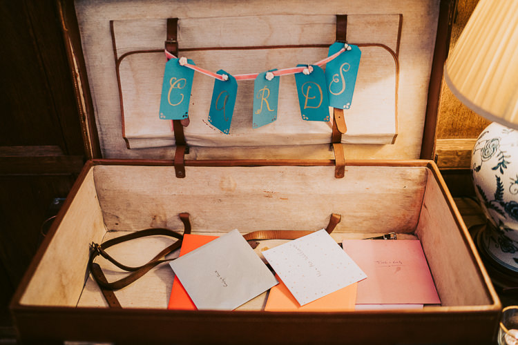 Card Suitcase Fun Home Made Countryside Village Wedding http://willfullerphotography.com/