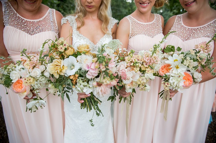 Dahlia Rose Bouquet Flowers White Ivory Bride Bridal Foxgloves Bridesmaids Romantic Summer Country Blush Wedding http://katherineashdown.co.uk/