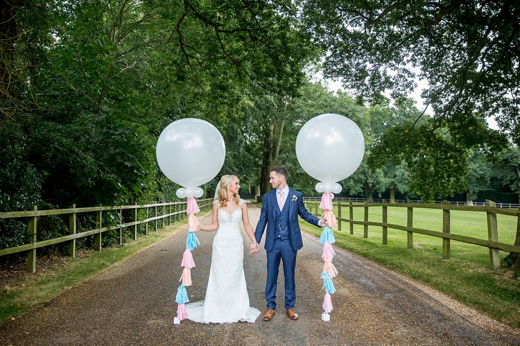Giant Balloons Tassel Romantic Summer Country Blush Wedding http://katherineashdown.co.uk/