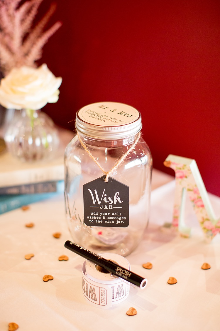 Wish Jar Guest Book Romantic Summer Country Blush Wedding http://katherineashdown.co.uk/ 