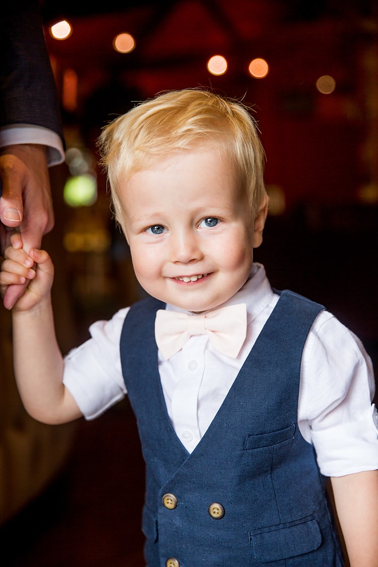 Page Boy Child Waistcoat Bow Tie Romantic Summer Country Blush Wedding http://katherineashdown.co.uk/ 