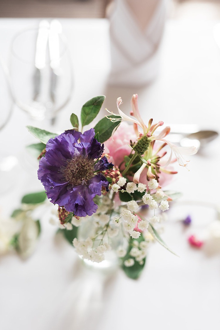 Pink Purple Wild Flowers Bottle Chic Natural Garden Wedding http://www.folegaphotography.co.uk/