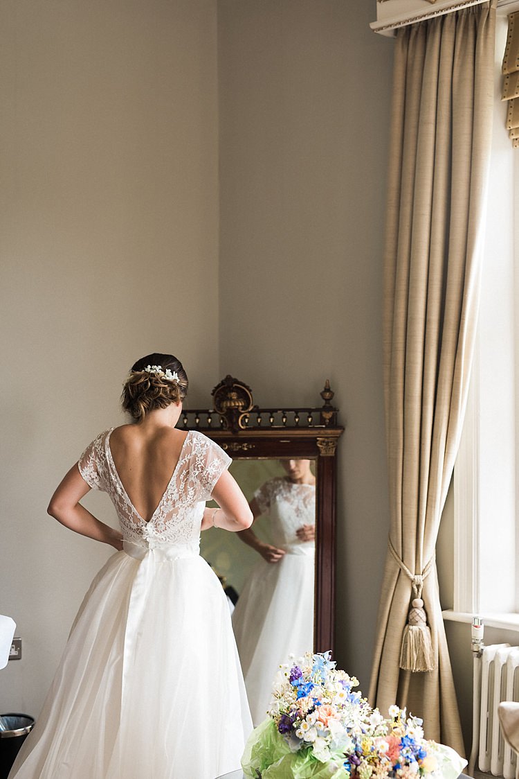 Bridal Seperates Top Shirt Bow Lace V Bride Dress Gown Chic Natural Garden Wedding http://www.folegaphotography.co.uk/